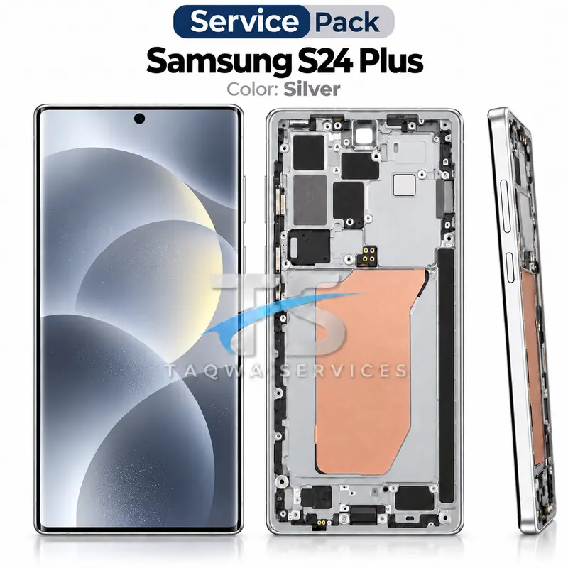 Écrans & Afficheurs Galaxy S24 Plus – Argent (Service Pack avec Chassis | Samsung)