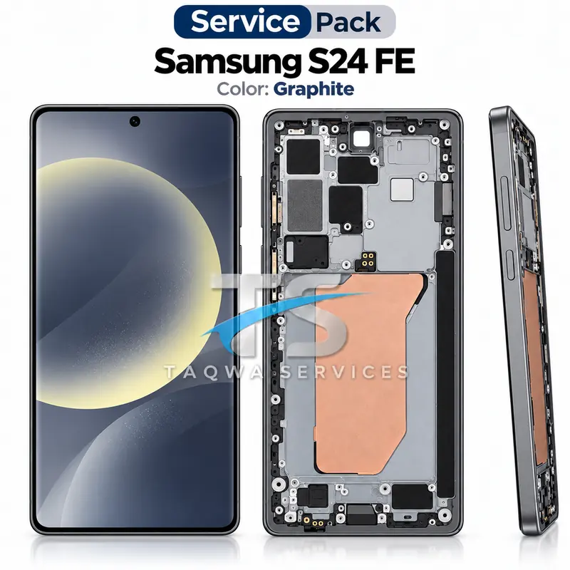 Galaxy S24 FE Screen & Display – Graphite (Service Pack avec Chassis | Samsung)