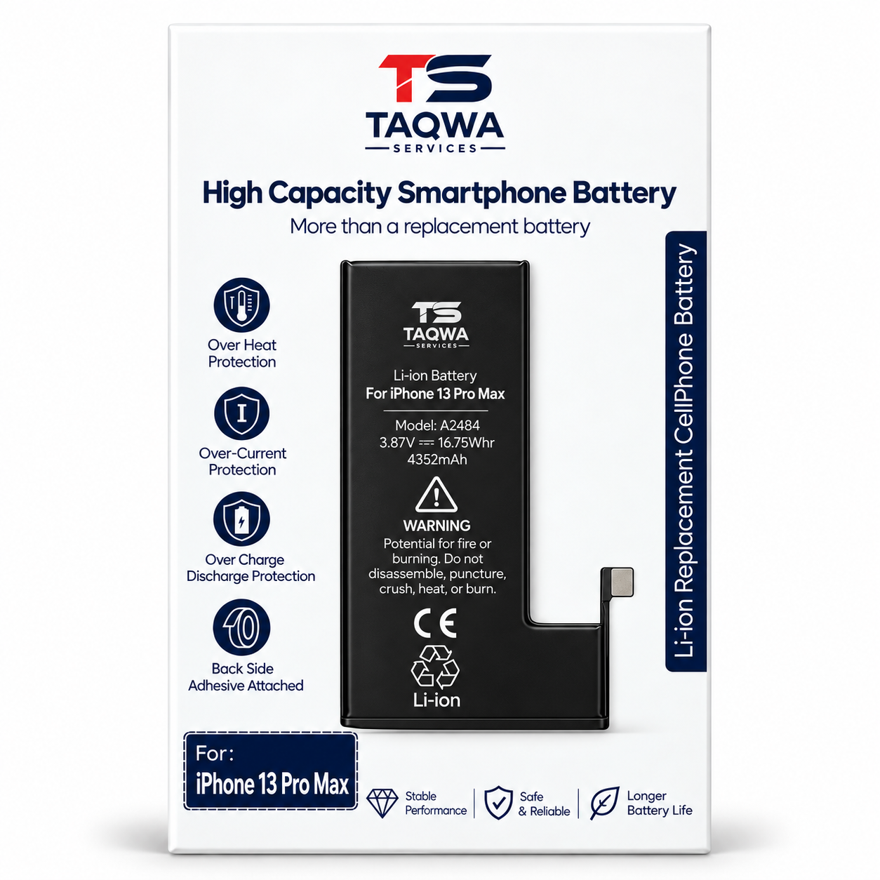 Batterie iPhone 13 Pro Max (Haute Capacité | TS)