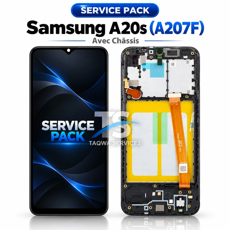 Écrans & Afficheurs Galaxy A20s(A207F) (Service Pack avec Chassis | Samsung)