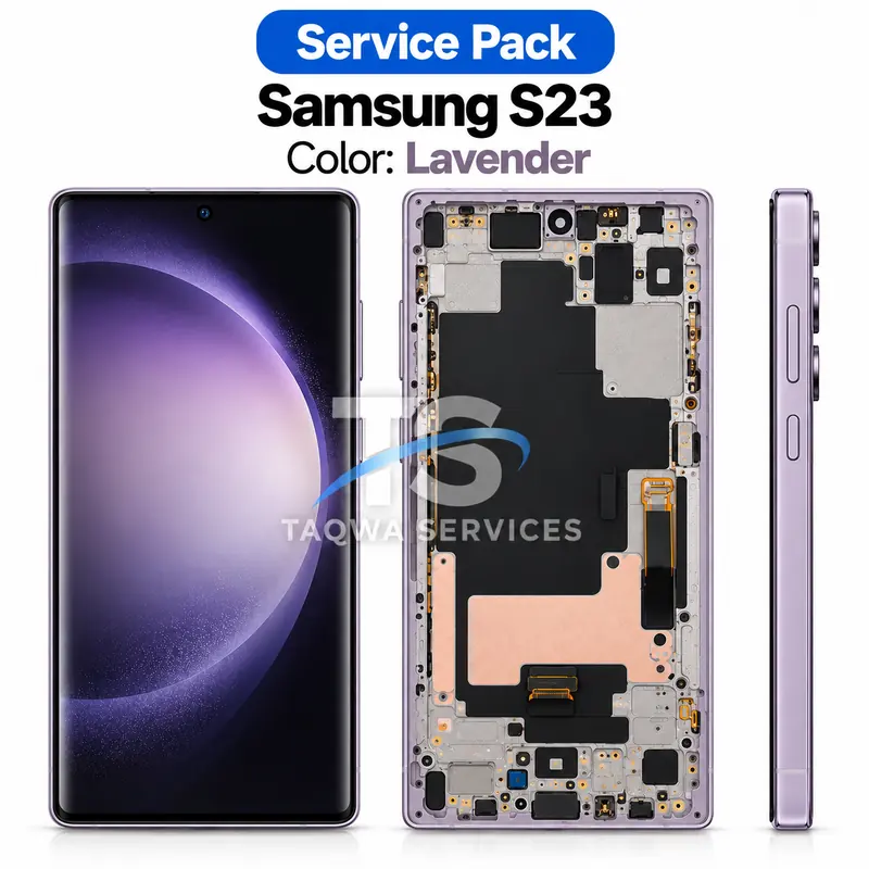 Galaxy S23 Screen & Display – Lavender (Service Pack avec Chassis | Samsung)