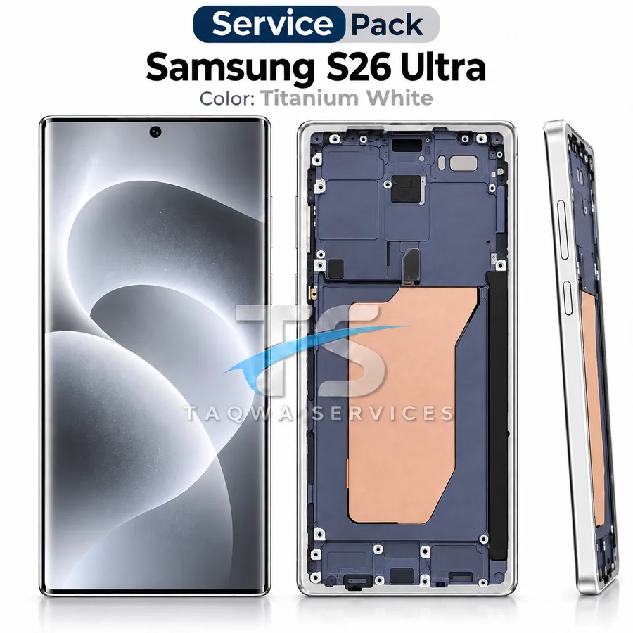 Écrans & Afficheurs Galaxy S26 Ultra(S948B) – Blanc (Service Pack avec Chassis | Samsung)