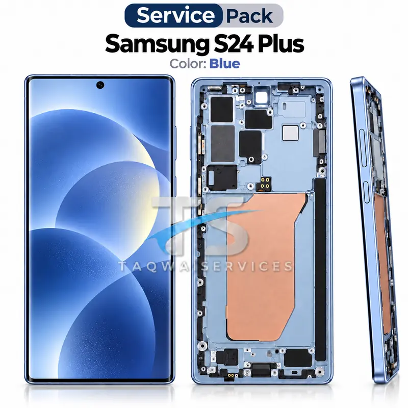 Écrans & Afficheurs Galaxy S24 Plus – Blue/Bleu (Service Pack avec Chassis | Samsung)