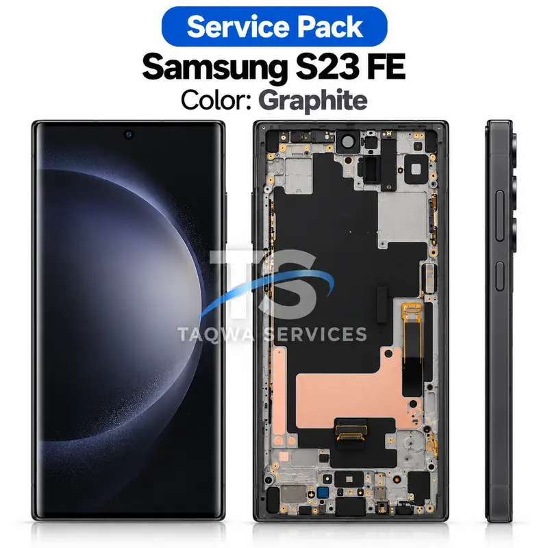 Galaxy S23 FE Screen & Display – Graphite (Service Pack avec Chassis | Samsung)