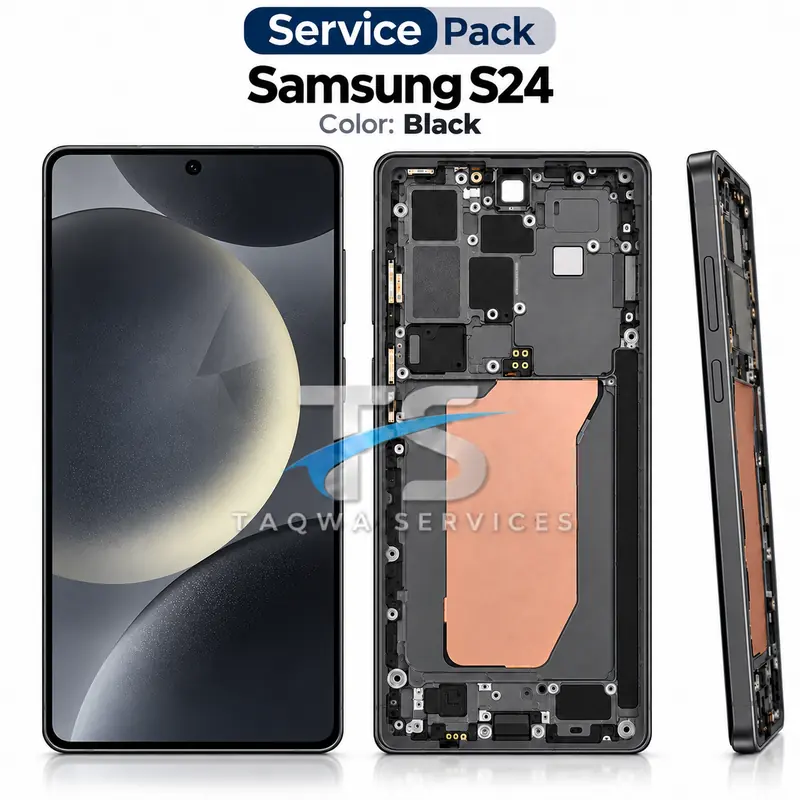 Galaxy S24 Screen & Display – Black (Service Pack avec Chassis | Samsung)