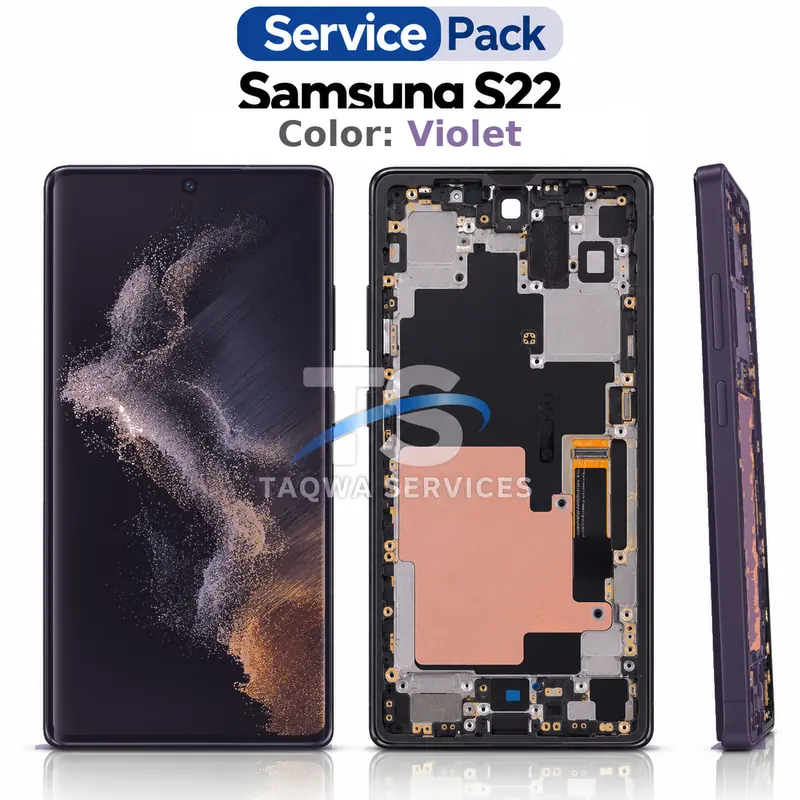 Galaxy S22 Screen & Display – Violet (Service Pack avec Chassis | Samsung)