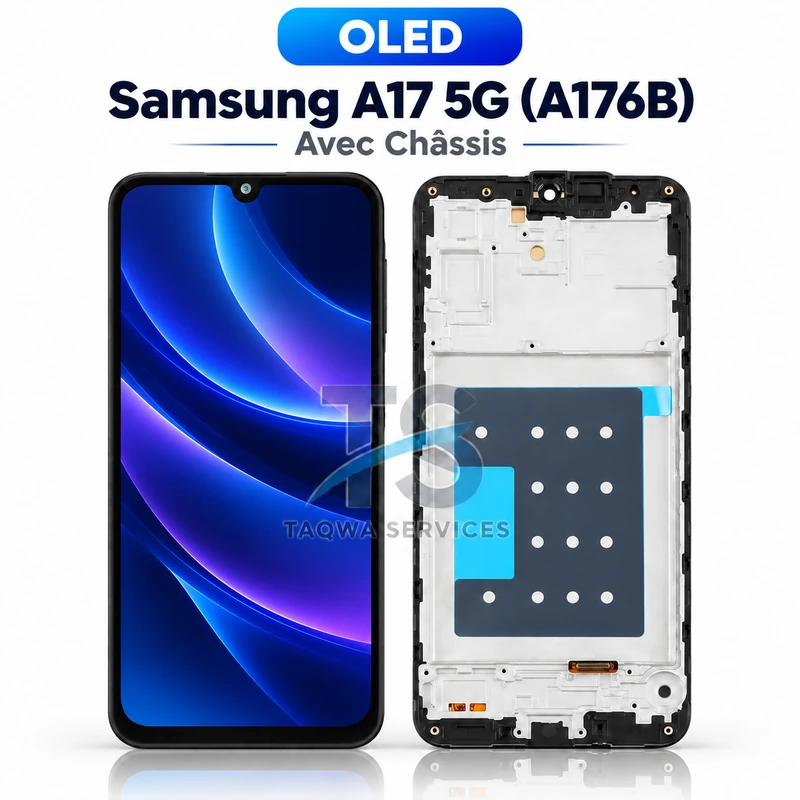 Écrans & Afficheurs Galaxy A17 5G(A176B) – Noir (avec Chassis - OLED )