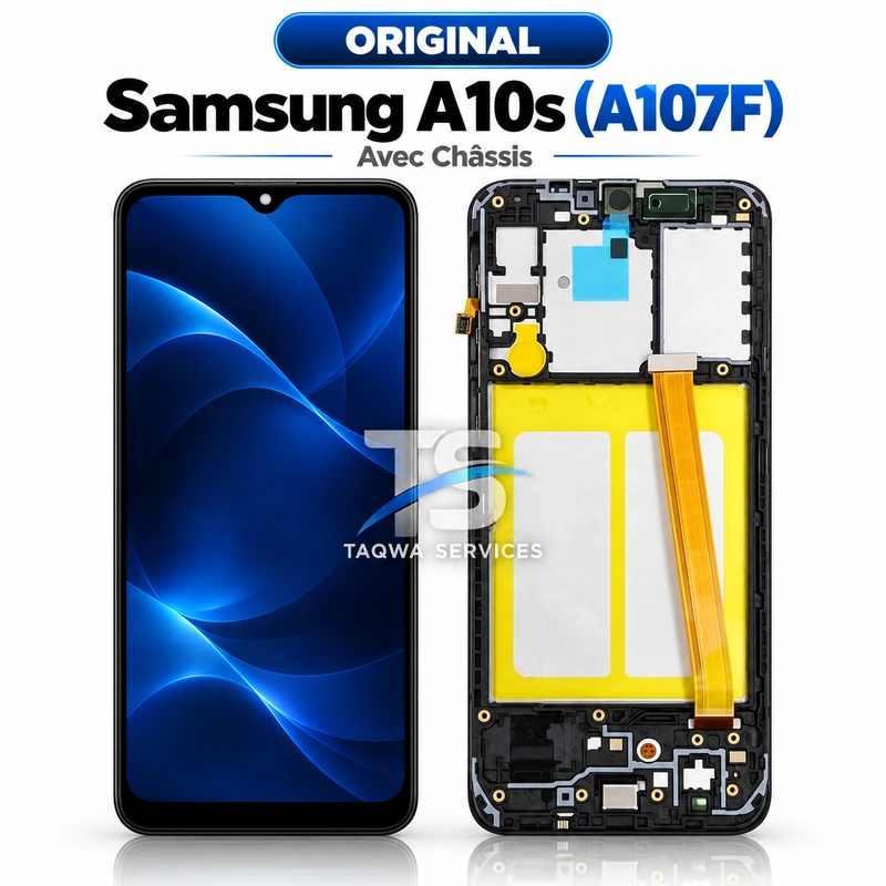 Écrans & Afficheurs Galaxy A10s(A107F) – Noir (Original - Avec Chassis | Ori)