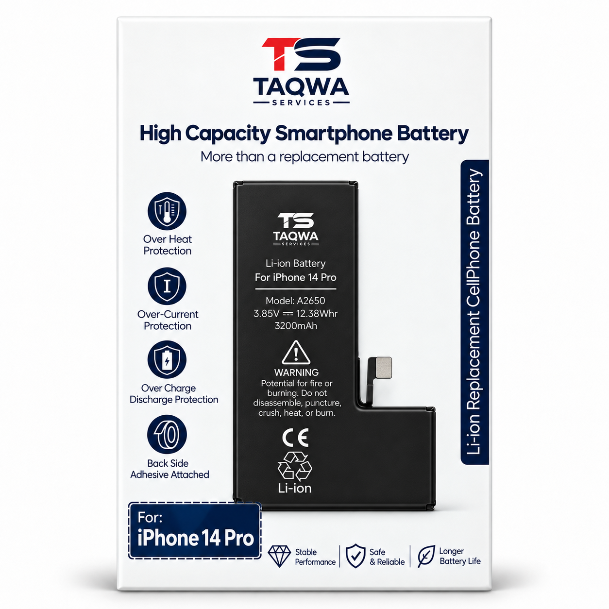 Batterie iPhone 14 Pro (Haute Capacité | TS)