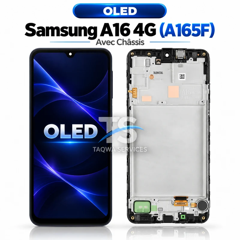 Galaxy A16 4G(A165F) Screen & Display – Black (avec Chassis - OLED | Ori)