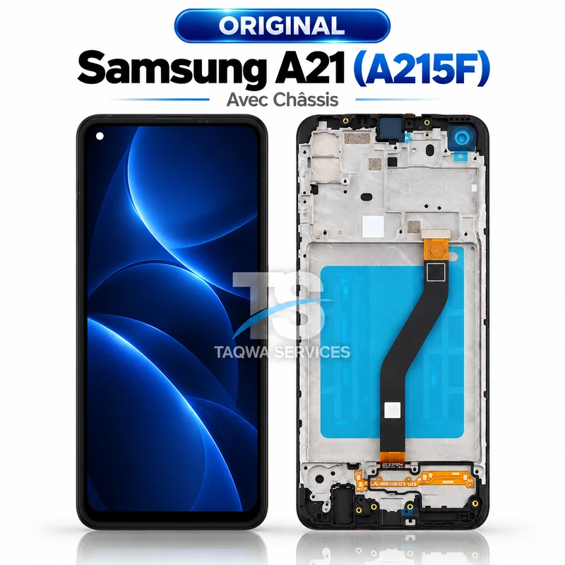 Écrans & Afficheurs Galaxy A21(A215F) – Noir (Original - Avec Chassis | Ori)