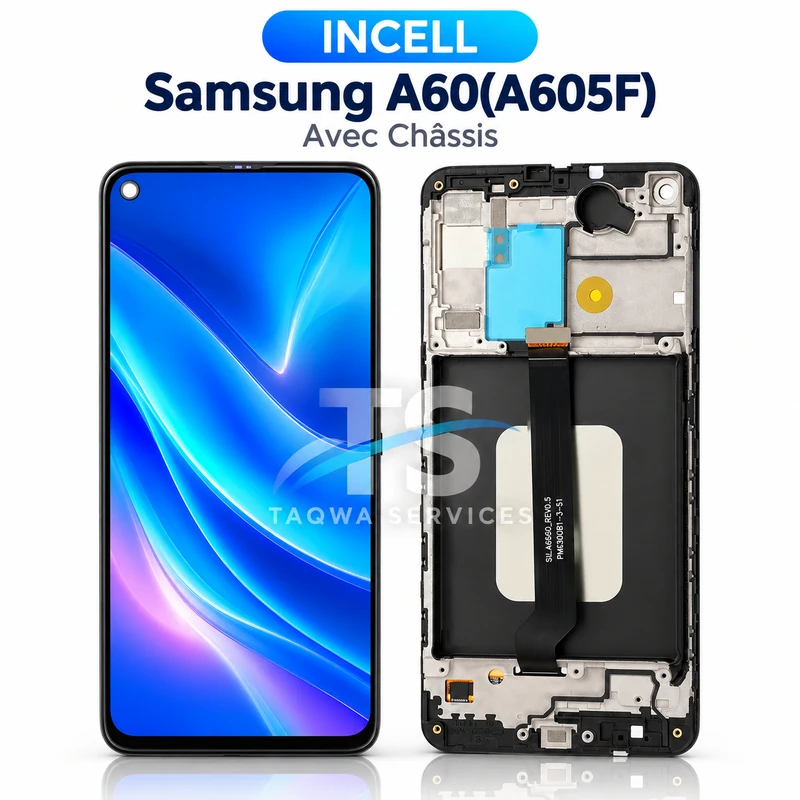 Écrans & Afficheurs Galaxy A60(A605F) – Noir (Avec Chassis - INCELL )