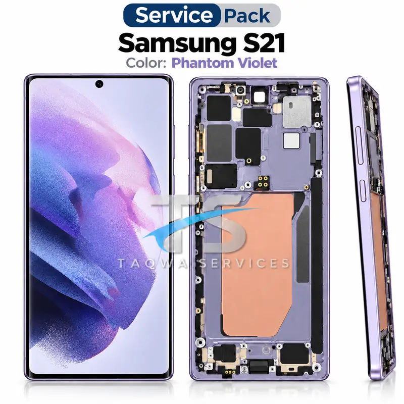 Galaxy S21 Screen & Display – Violet (Service Pack avec Chassis | Samsung)