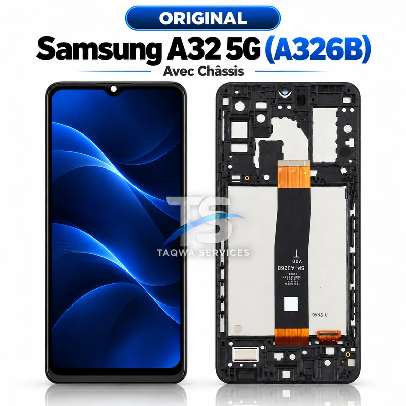 Galaxy A32 5G(A326B) Screen & Display – Black (Original - Avec Chassis | Ori)