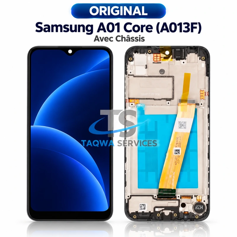 A01 Core(A013F) Screen & Display – Black (Original - Avec Chassis | Ori)