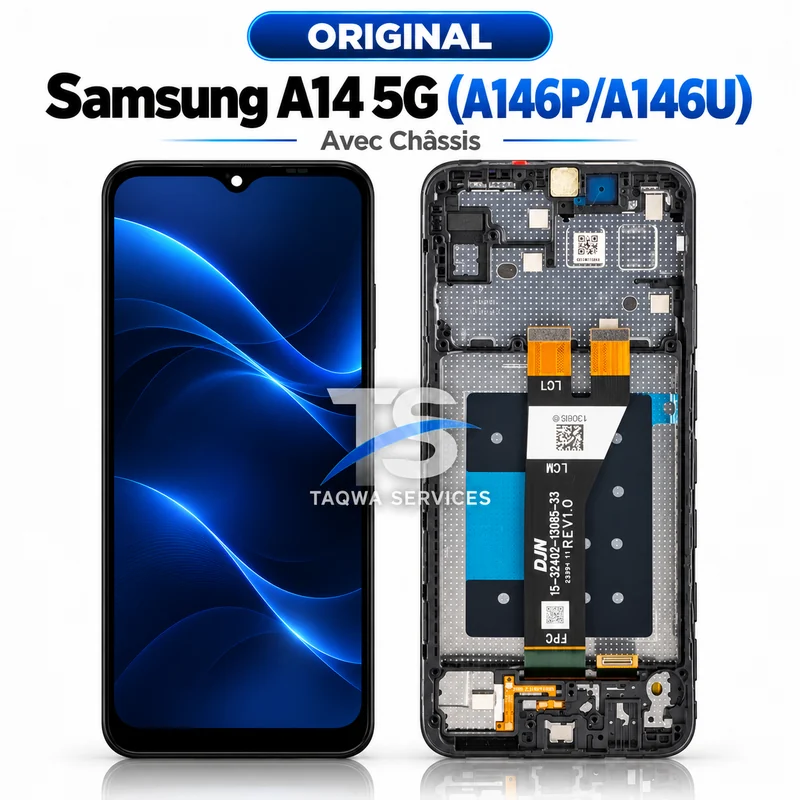 Galaxy A14(A146U) USA Screen & Display – Black (Original - Avec Chassis | Ori)