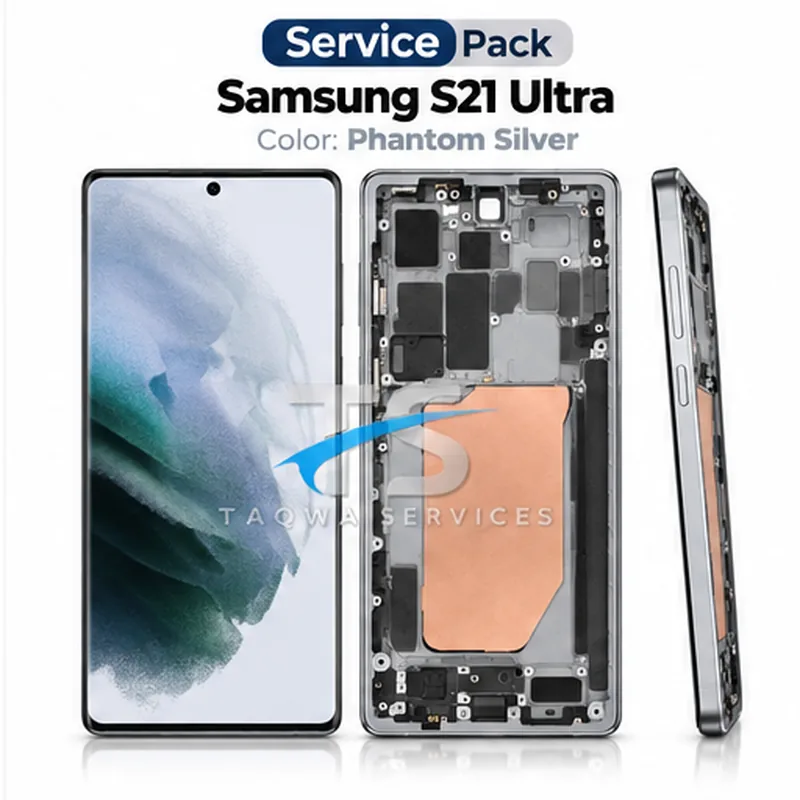 Écrans & Afficheurs Galaxy S21 Ultra(G998B) – Argent (Service Pack avec Chassis | Samsung)